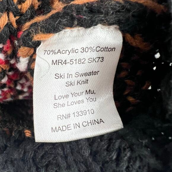 Show Me Your Mumu Ski in Sweater pullover heavy knit oversized warm size large - Picture 8 of 8